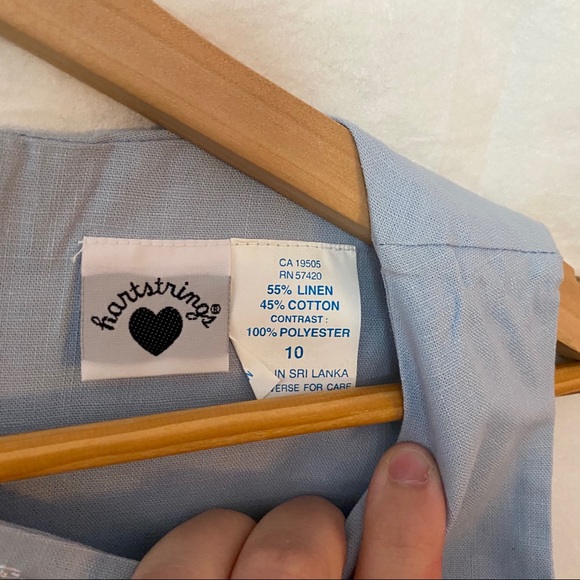 HARTSTRINGS Blue and White Dress Girls Size 10 NWT - Picture 11 of 15